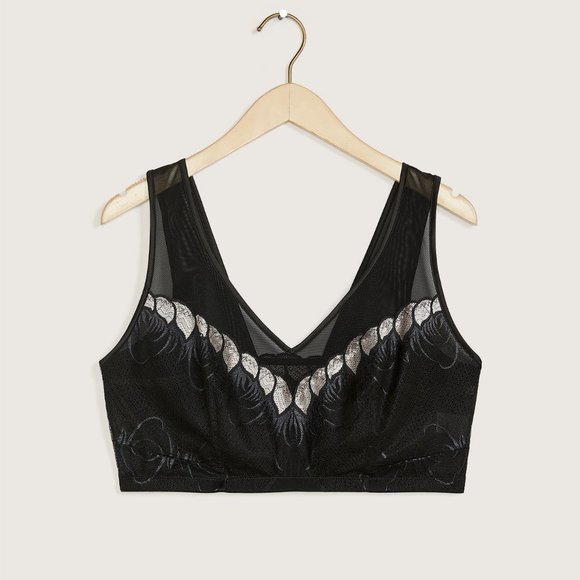 Addition Elle Other - Bralette en maille et dentelle non doublée Boudoir